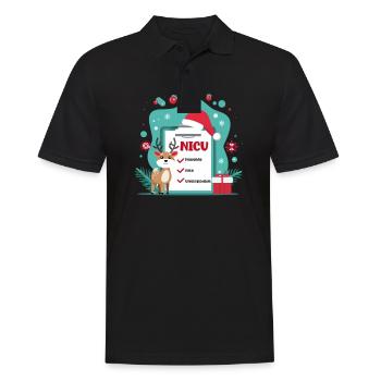 USIN Noël USIN : vilain, gentil, inarrêtable - Polo Homme - noir - Devant - Kai (181cm)