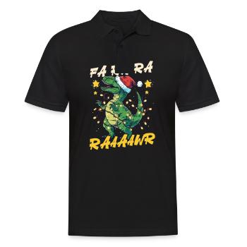 Dinosaur Christmas Fa Ra Ra Raaaawr - Men's Polo Shirt - black - Front - Kai (181cm)
