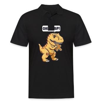 Snap de Noël dinosaure ! - Polo Homme - noir - Devant - Kai (181cm)