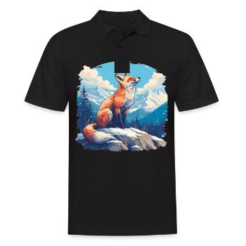 Foxes Fox - Men's Polo Shirt - black - Front - Kai (181cm)