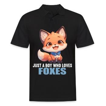 Foxes Fox - Men's Polo Shirt - black - Front - Kai (181cm)