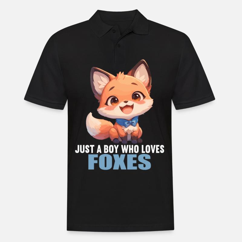 Füchse Fuchs - Männer Poloshirt - Schwarz
