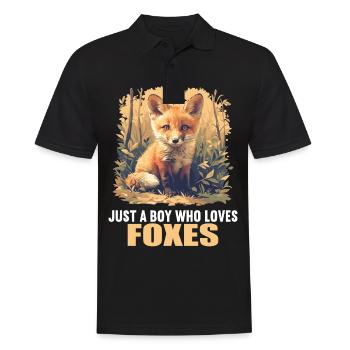 Foxes Fox - Men's Polo Shirt - black - Front - Kai (181cm)