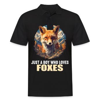 Foxes Fox - Men's Polo Shirt - black - Front - Kai (181cm)