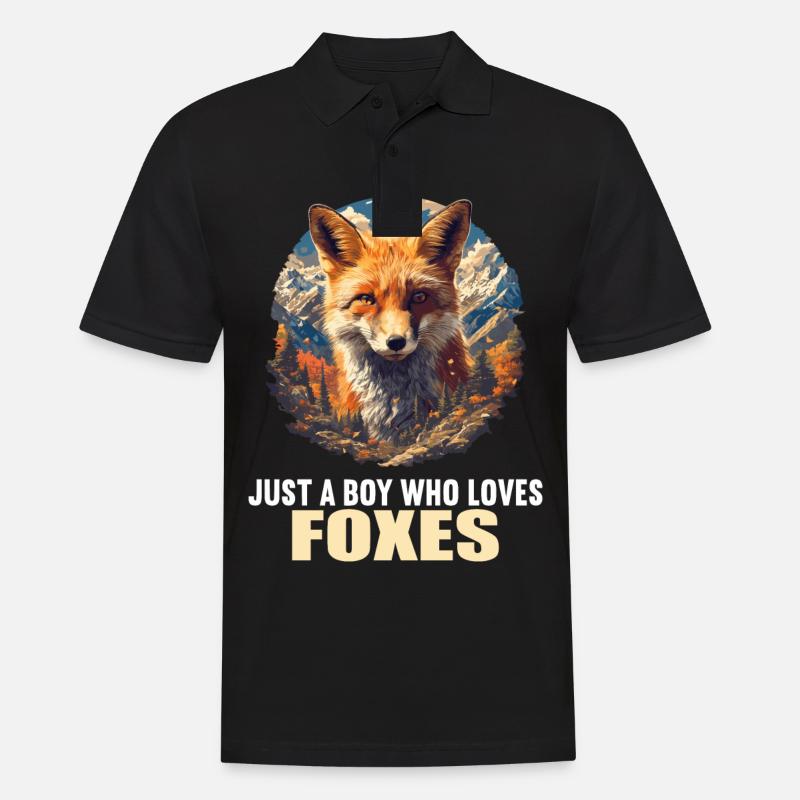 Füchse Fuchs - Männer Poloshirt - Schwarz