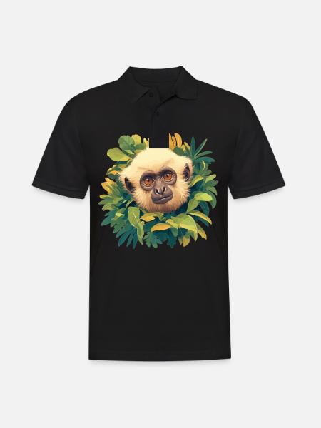 Gibbons Gibbon - Men's Polo Shirt - black