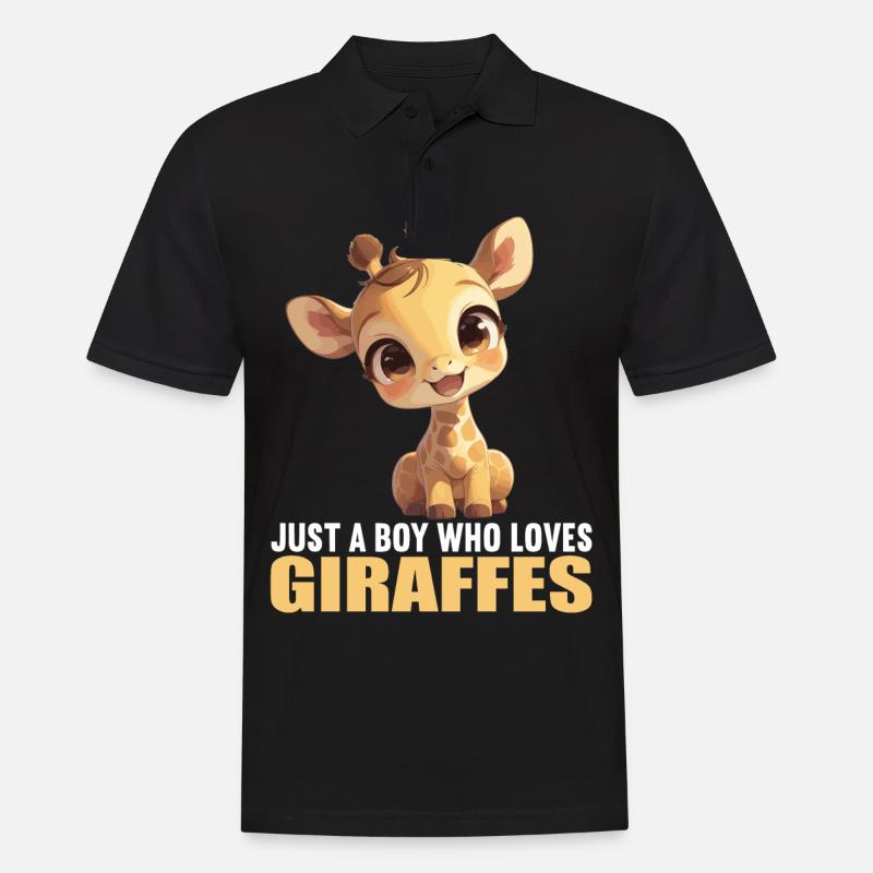 Giraffen Giraffe - Männer Poloshirt - Schwarz