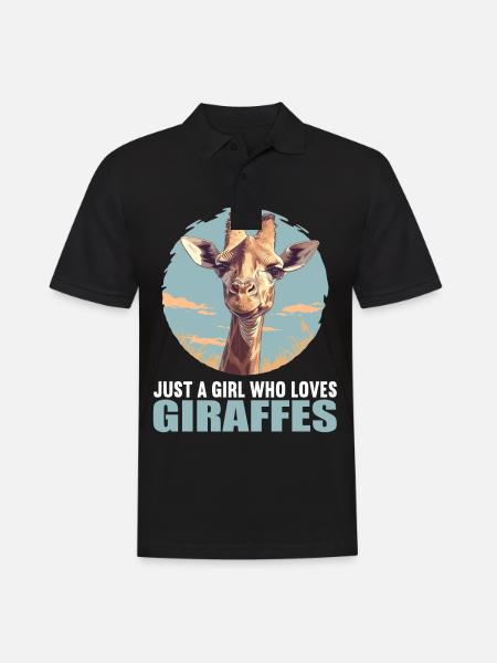 Giraffen Giraffe - Männer Poloshirt - Schwarz