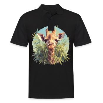 Giraffen Giraffe - Männer Poloshirt - Schwarz - Vorne - Kai (181cm)