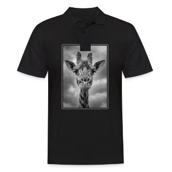 Giraffen Giraffe - Männer Poloshirt - Schwarz - Vorne - Kai (181cm)