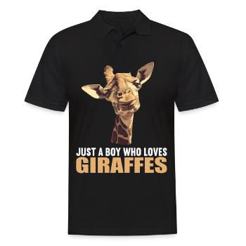 Giraffen Giraffe - Männer Poloshirt - Schwarz - Vorne - Kai (181cm)