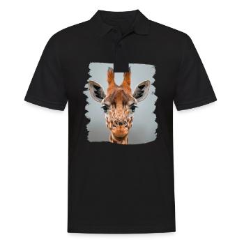 Giraffen Giraffe - Männer Poloshirt - Schwarz - Vorne - Kai (181cm)