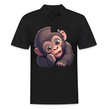 Gorillas Gorilla - Men's Polo Shirt - black - Front - Kai (181cm)