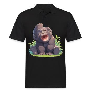 Gorillas Gorilla - Men's Polo Shirt - black - Front - Kai (181cm)