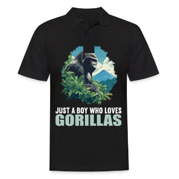 Gorillas Gorilla - Men's Polo Shirt - black - Front - Kai (181cm)