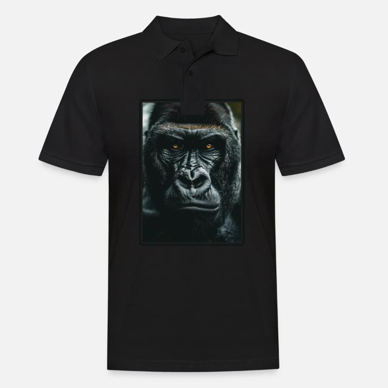 Gorillas Gorilla - Männer Poloshirt - Schwarz