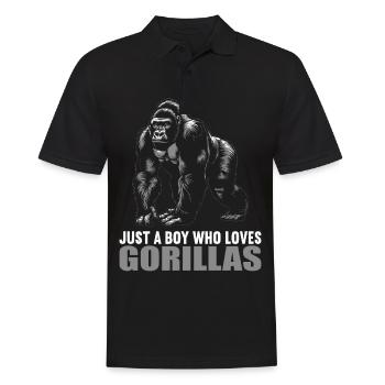 Gorillas Gorilla - Men's Polo Shirt - black - Front - Kai (181cm)
