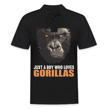 Gorillas Gorilla - Men's Polo Shirt - black - Front - Kai (181cm)