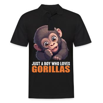 Gorillas Gorilla - Men's Polo Shirt - black - Front - Kai (181cm)