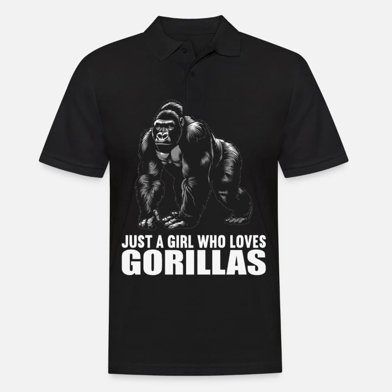 Gorillas Gorilla - Männer Poloshirt - Schwarz