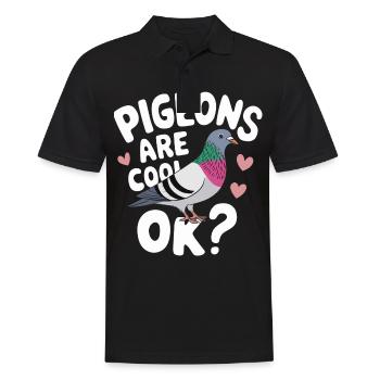 Pigeon Pigeons Animal Oiseau - Polo Homme - noir - Devant - Kai (181cm)