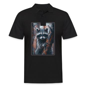 Ratons laveurs Raton laveur - Polo Homme - noir - Devant - Kai (181cm)