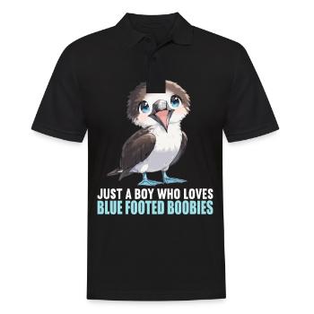 Blue-footed booby - Men's Polo Shirt - black - Front - Kai (181cm)