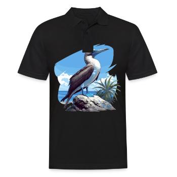 Blue-footed booby - Men's Polo Shirt - black - Front - Kai (181cm)