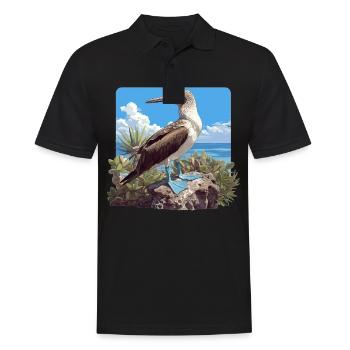 Blue-footed booby - Men's Polo Shirt - black - Front - Kai (181cm)