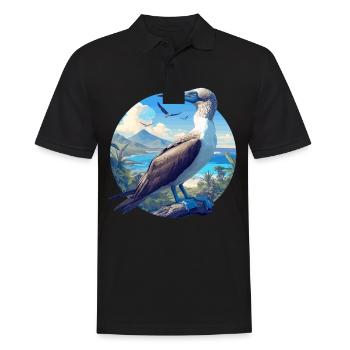 Blue-footed booby - Men's Polo Shirt - black - Front - Kai (181cm)