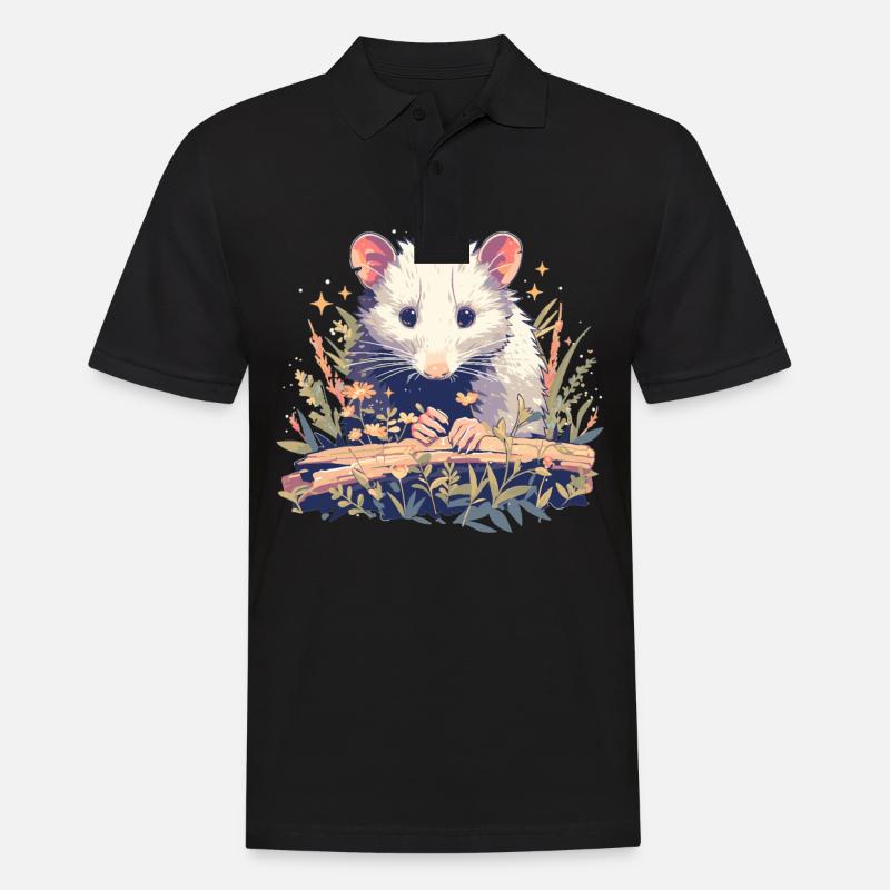 Opossum Opossums - Männer Poloshirt - Schwarz
