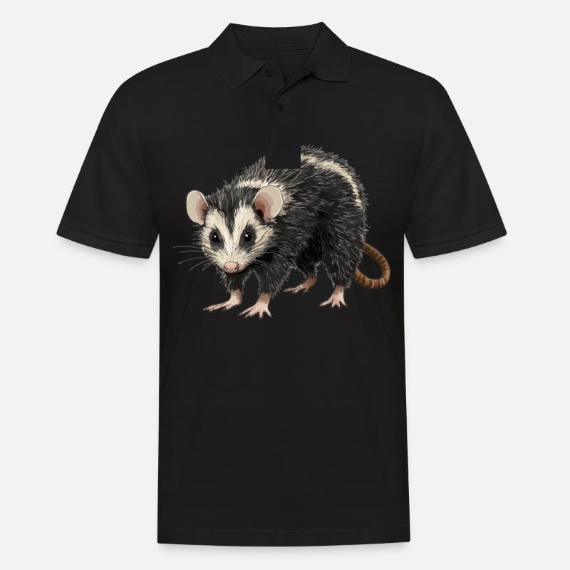 Opossum Opossums - Männer Poloshirt - Schwarz