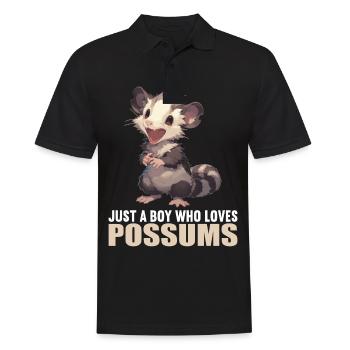 Opossum Opossums - Männer Poloshirt - Schwarz - Vorne - Kai (181cm)