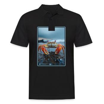 Crab Crab - Men's Polo Shirt - black - Front - Kai (181cm)