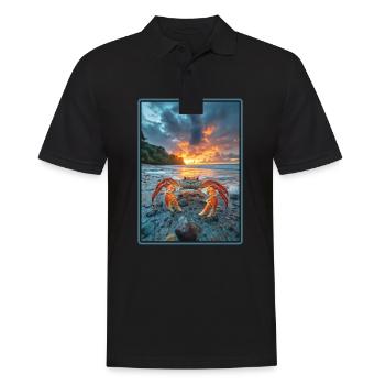 Crab Crab - Men's Polo Shirt - black - Front - Kai (181cm)