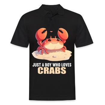 Crab Crab - Men's Polo Shirt - black - Front - Kai (181cm)