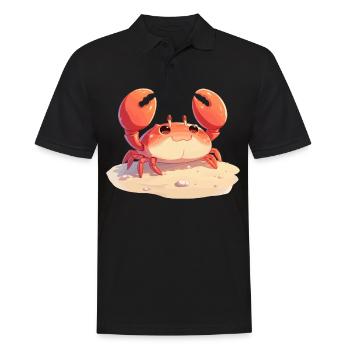Crab Crab - Men's Polo Shirt - black - Front - Kai (181cm)