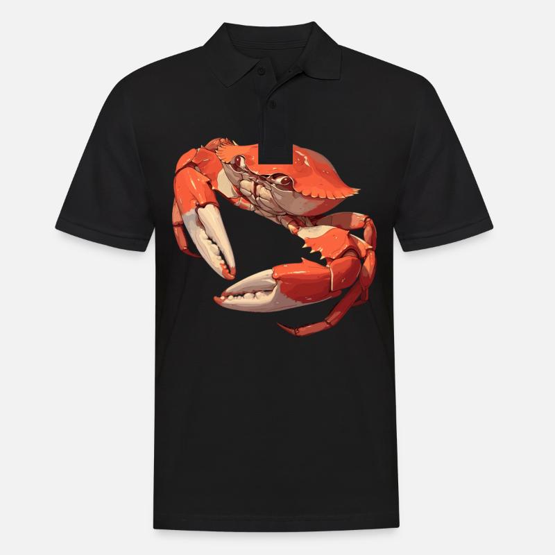 Krabbe Krabben - Männer Poloshirt - Schwarz