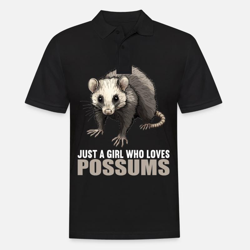 Opossum Opossums - Männer Poloshirt - Schwarz