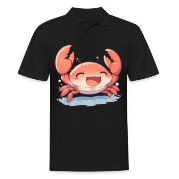 Crab Crab - Men's Polo Shirt - black - Front - Kai (181cm)