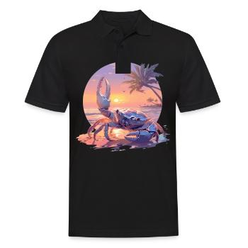 Crab Crab - Men's Polo Shirt - black - Front - Kai (181cm)