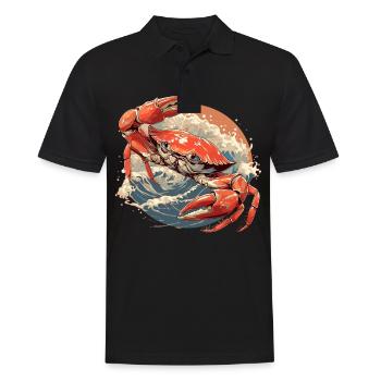 Crab Crab - Men's Polo Shirt - black - Front - Kai (181cm)