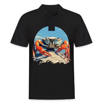 Crab Crab - Men's Polo Shirt - black - Front - Kai (181cm)