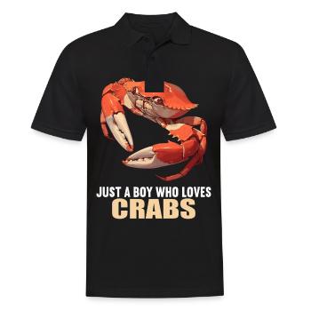 Crab Crab - Men's Polo Shirt - black - Front - Kai (181cm)