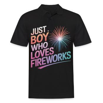 Pyrotechniker Feuerwerk Pyrotechnik - Männer Poloshirt - Schwarz - Vorne - Kai (181cm)
