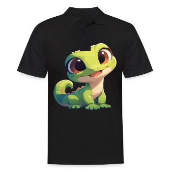 Geckos Gecko - Men's Polo Shirt - black - Front - Kai (181cm)