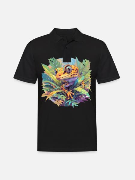 Geckos Gecko - Men's Polo Shirt - black