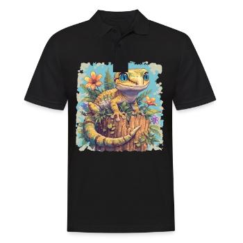 Geckos Geckos - Polo Homme - noir - Devant - Kai (181cm)