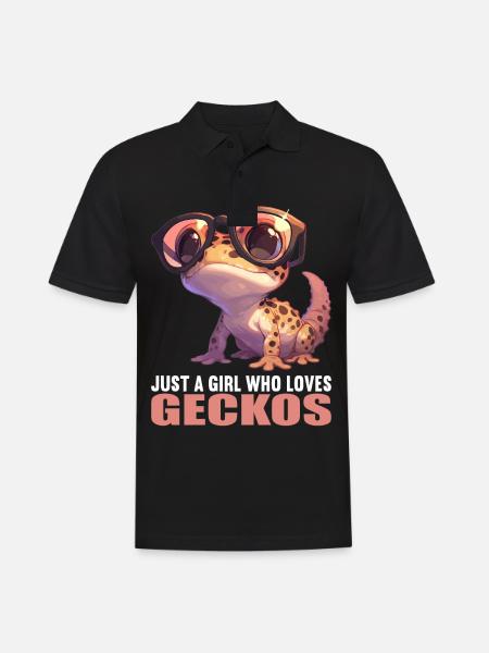 Geckos Gecko - Men's Polo Shirt - black