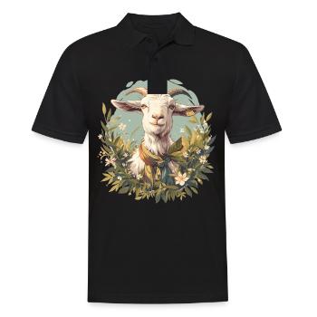 Ziegen Ziege - Männer Poloshirt - Schwarz - Vorne - Kai (181cm)